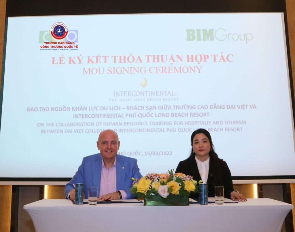 Cao đẳng Công thương Quốc tế ký kết hợp tác cùng nhiều khu nghỉ dưỡng, khách sạn 5 sao trong đào tạo và cung ứng nguồn nhân lực.
