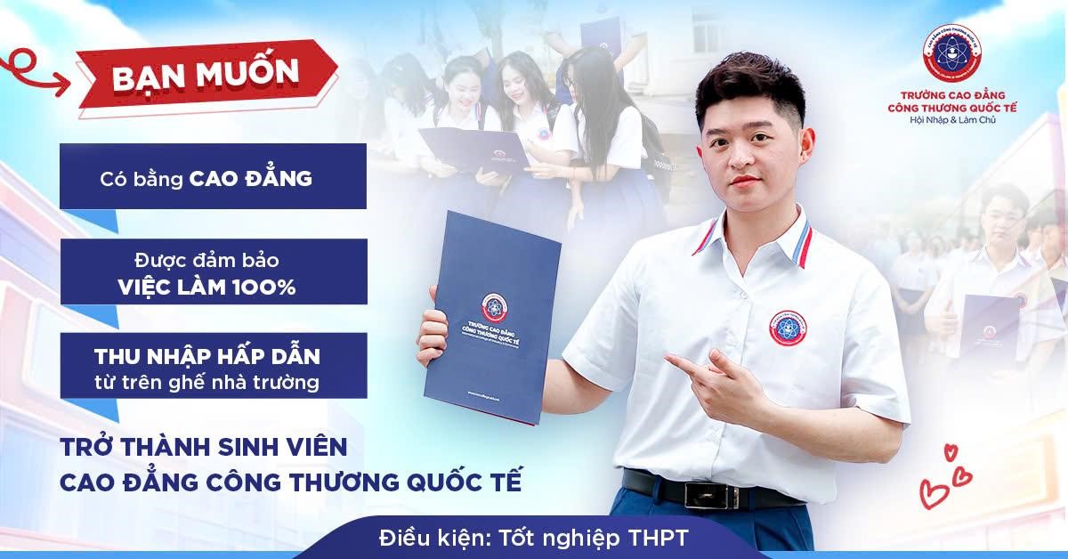 Cao đẳng Công thương Quốc tế đảm bảo việc làm cho 100% sinh viên tốt nghiệp.