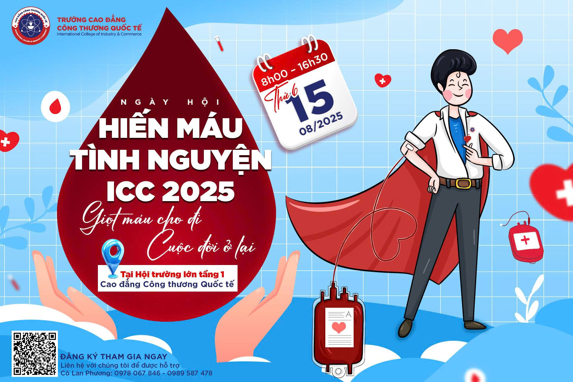 Cao đẳng Công thương Quốc tế phát động “Ngày hội Hiến máu ICC 2025”