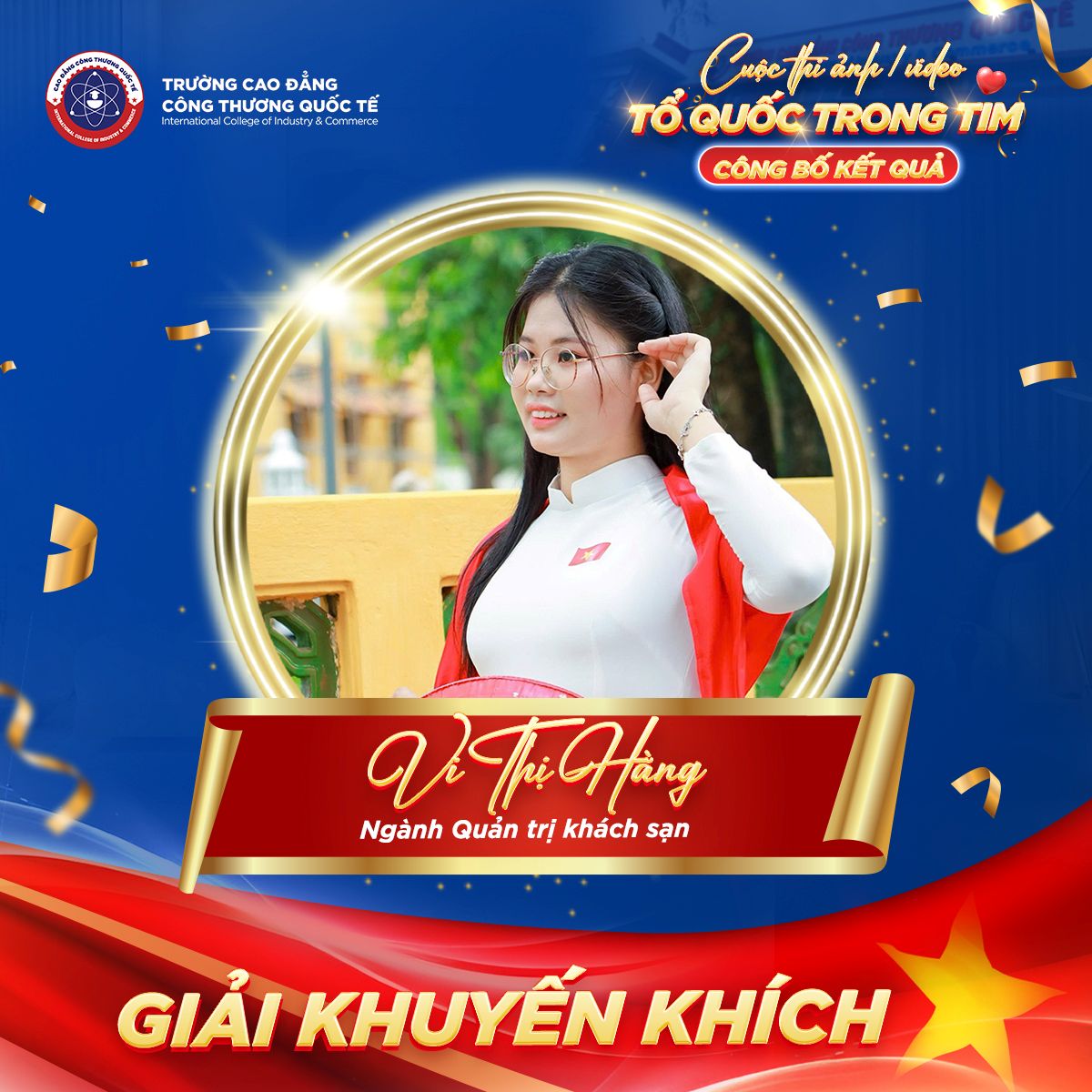 Sinh viên Vi Thị Hằng - Ngành Quản trị Khách sạn.