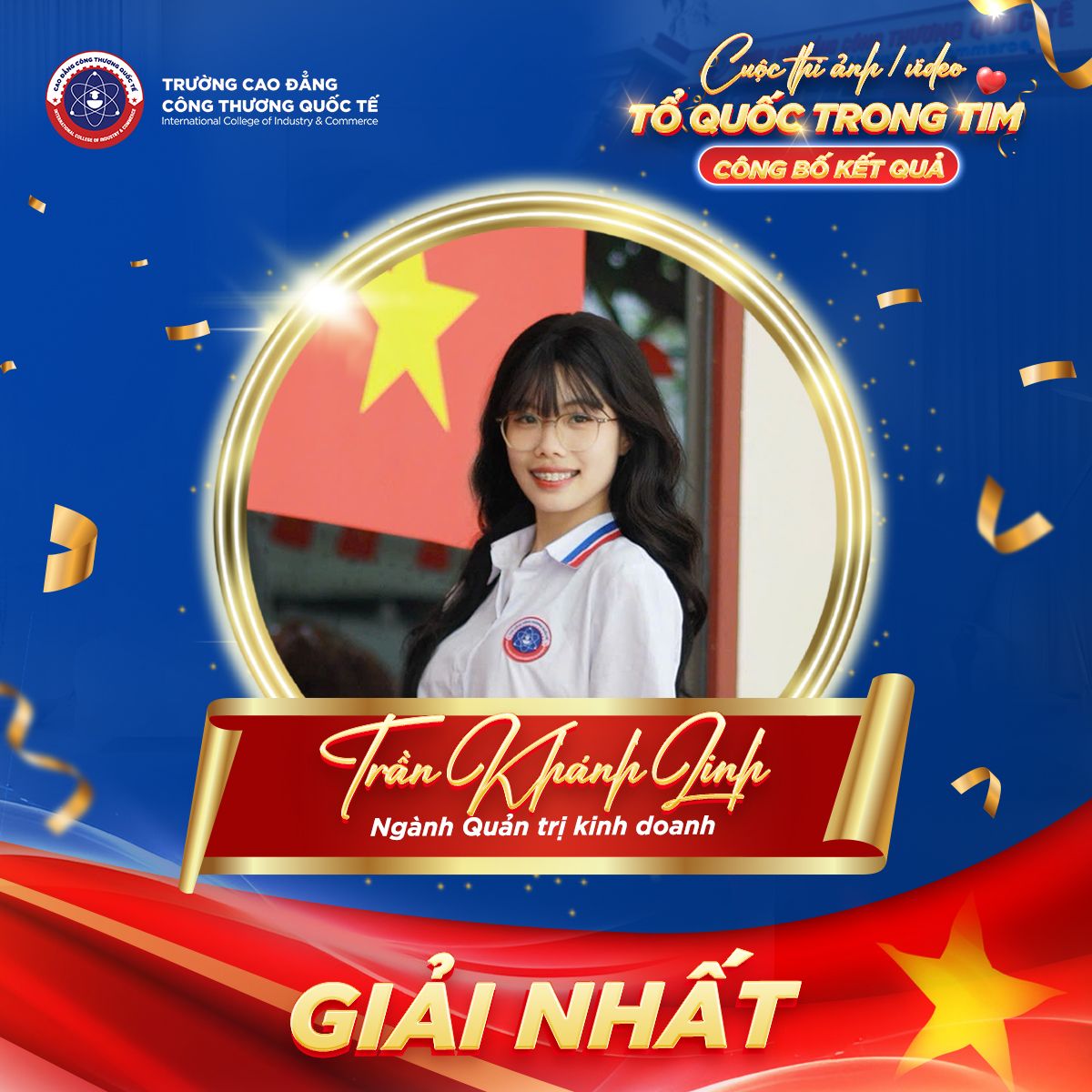 Sinh viên Trần Khánh Linh - Ngành Quản trị Kinh doanh