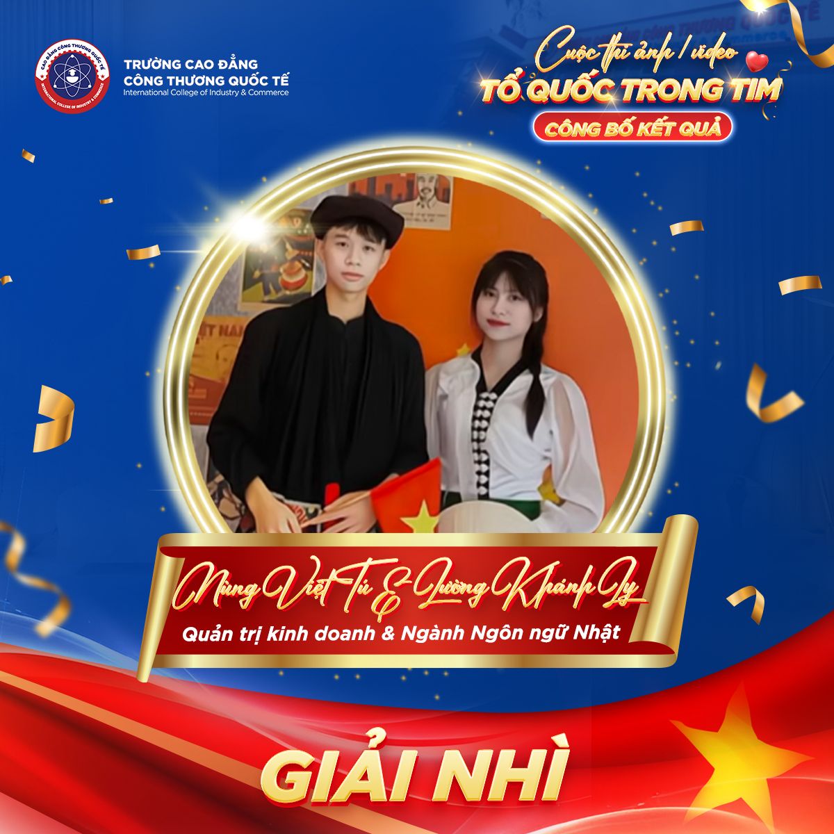 Sinh viên Lường Khánh Ly & Nùng Việt Tú - Ngành Ngôn ngữ Nhật & Quản trị Kinh doanh