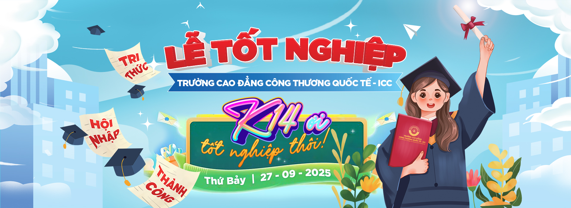Cao đẳng Công thương Quốc tế tổ chức Lễ tốt nghiệp Khóa 14