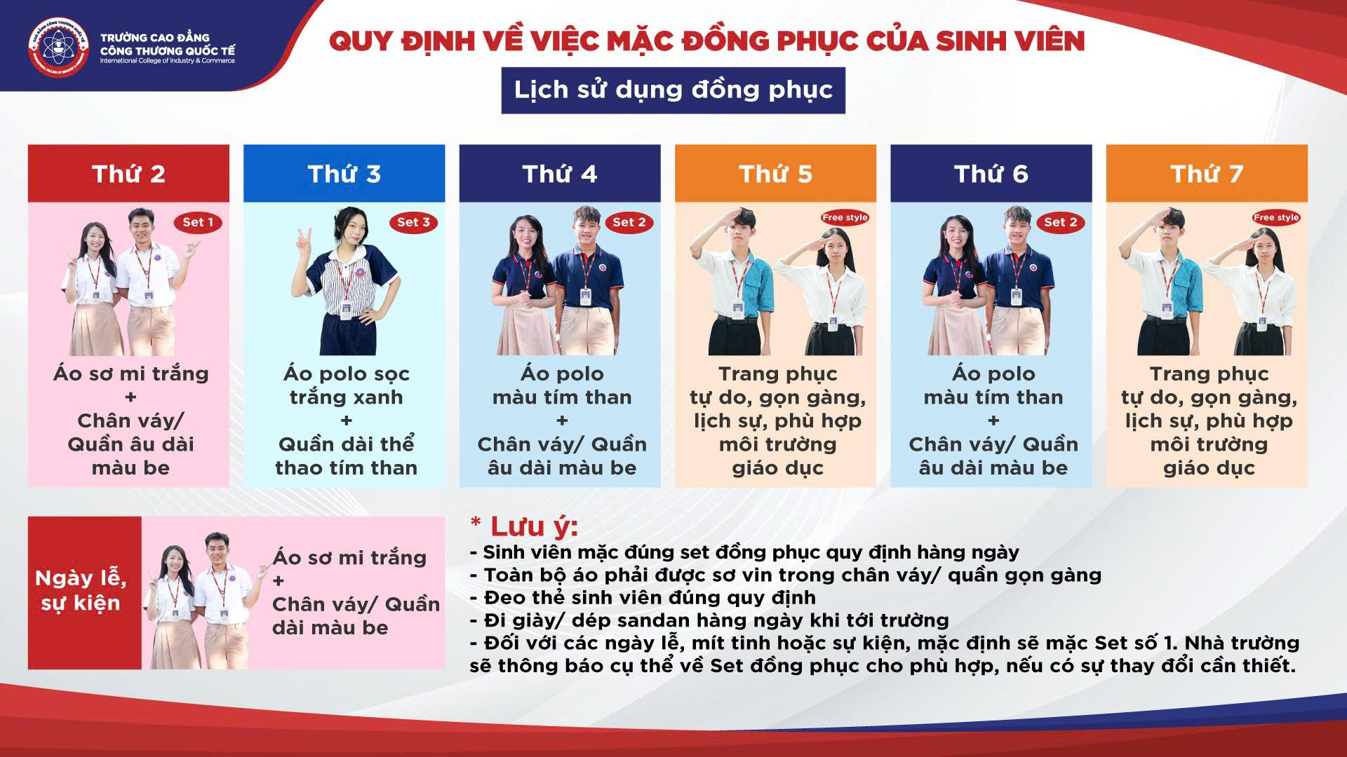 Quy định về việc mặc đồng phục của sinh viên ICC