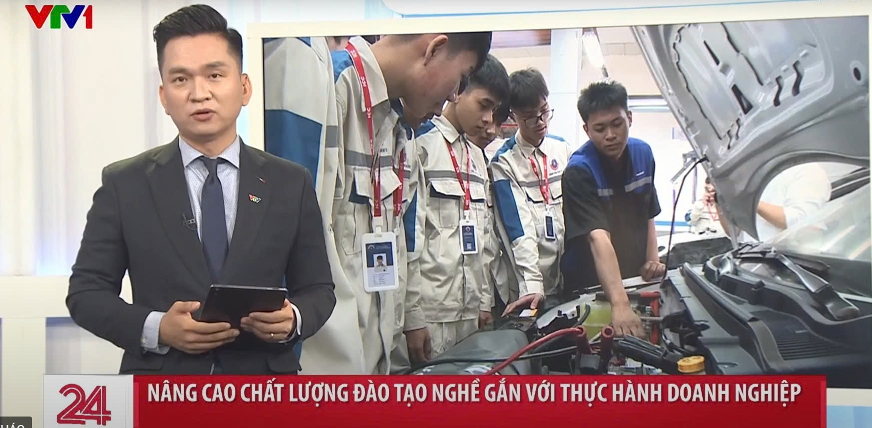 ICC xuất hiện trên bản tin VTV24: Khẳng định mô hình đào tạo nghề gắn liền với thực hành doanh nghiệp