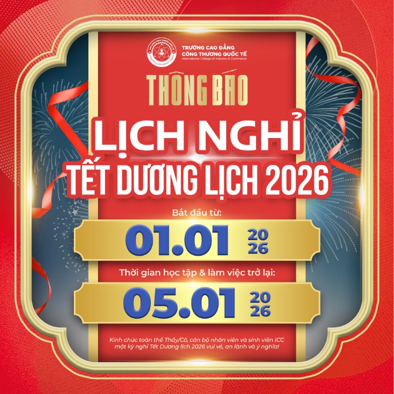 ICC thông báo lịch nghỉ Tết dương lịch 2026